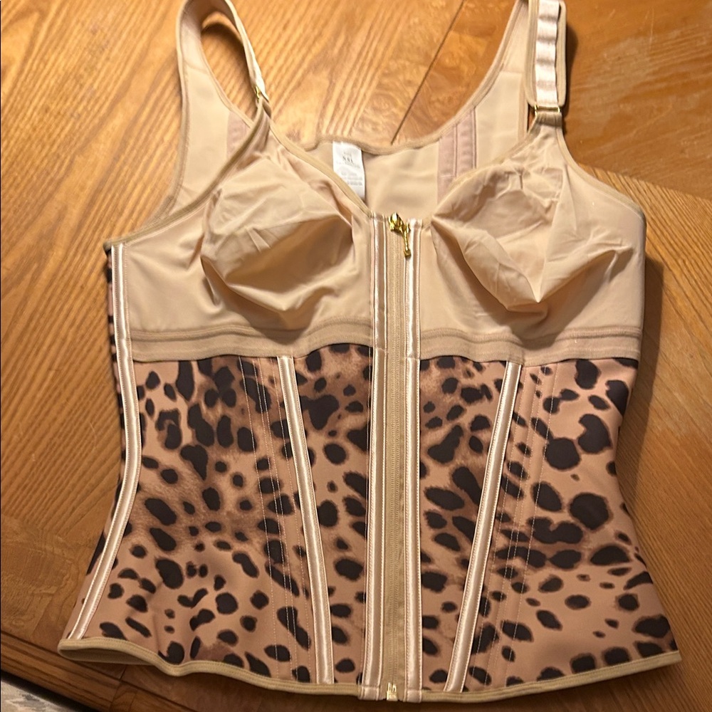 Animal print and cream corset